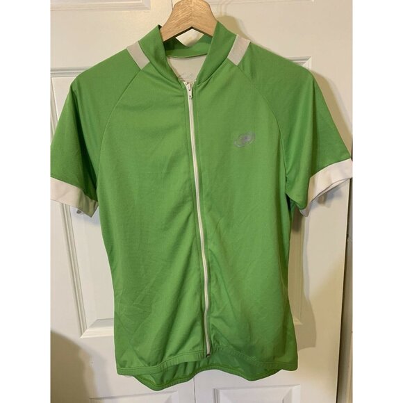 Performance Women’s Sz XL bicycle green jersey cycle full zip bike - Picture 3 of 6
